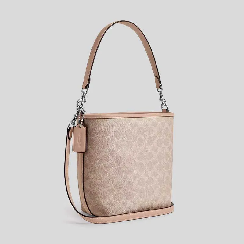 coach Handbags COACH City Bucket Bag In Signature Canvas Taupe CT800