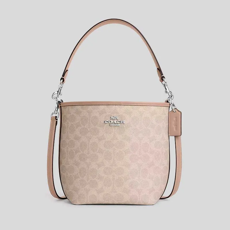 coach Handbags COACH City Bucket Bag In Signature Canvas Taupe CT800