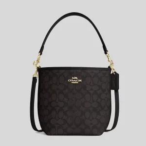 coach Handbags COACH City Bucket Bag In Signature Canvas Walnut/Black CT800