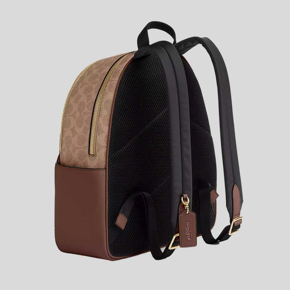 coach Handbags COACH Court Backpack In Signature Canvas Tan/Brown CZ176