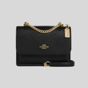 coach Handbags COACH Crossgrain Leather Mini Klare Crossbody Bag Black C9949