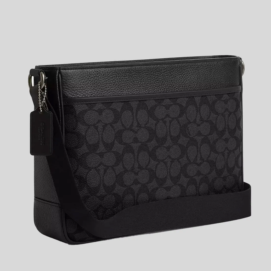 coach Handbags COACH District Crossbody Bag In Signature Canvas Charcoal/Black CV761