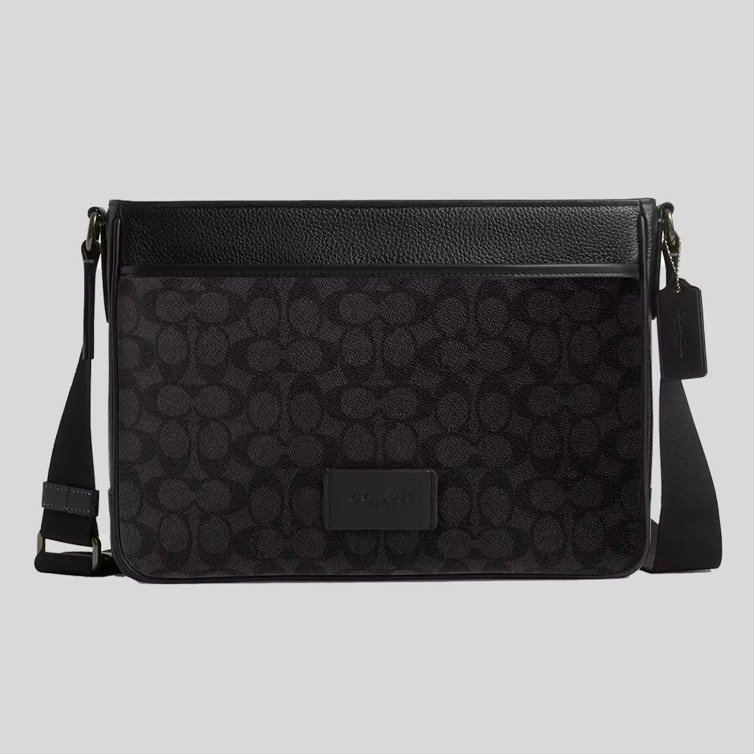 coach Handbags COACH District Crossbody Bag In Signature Canvas Charcoal/Black CV761