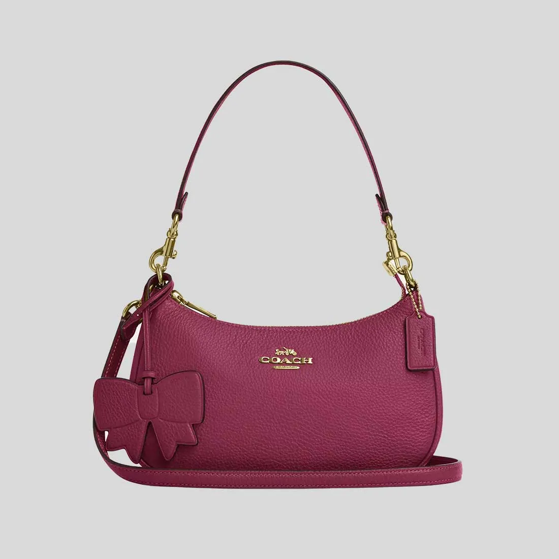 coach Handbags COACH Teri Shoulder Bag With Bow Charm Pink CY654