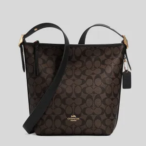 coach Handbags Coach Val Duffle In Signature Canvas C2819 Brown Black