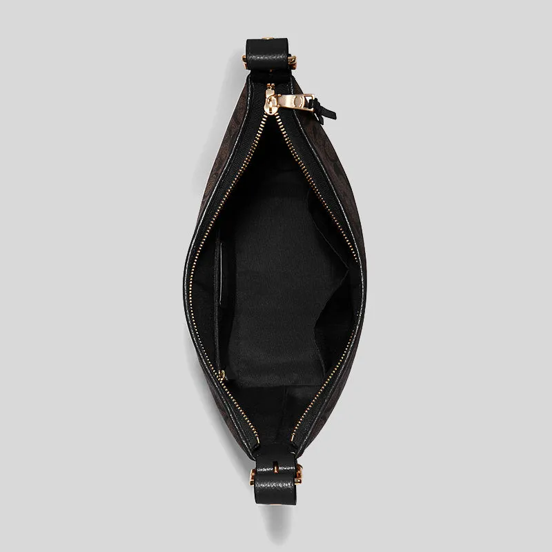 coach Handbags Coach Val Duffle In Signature Canvas C2819 Brown Black