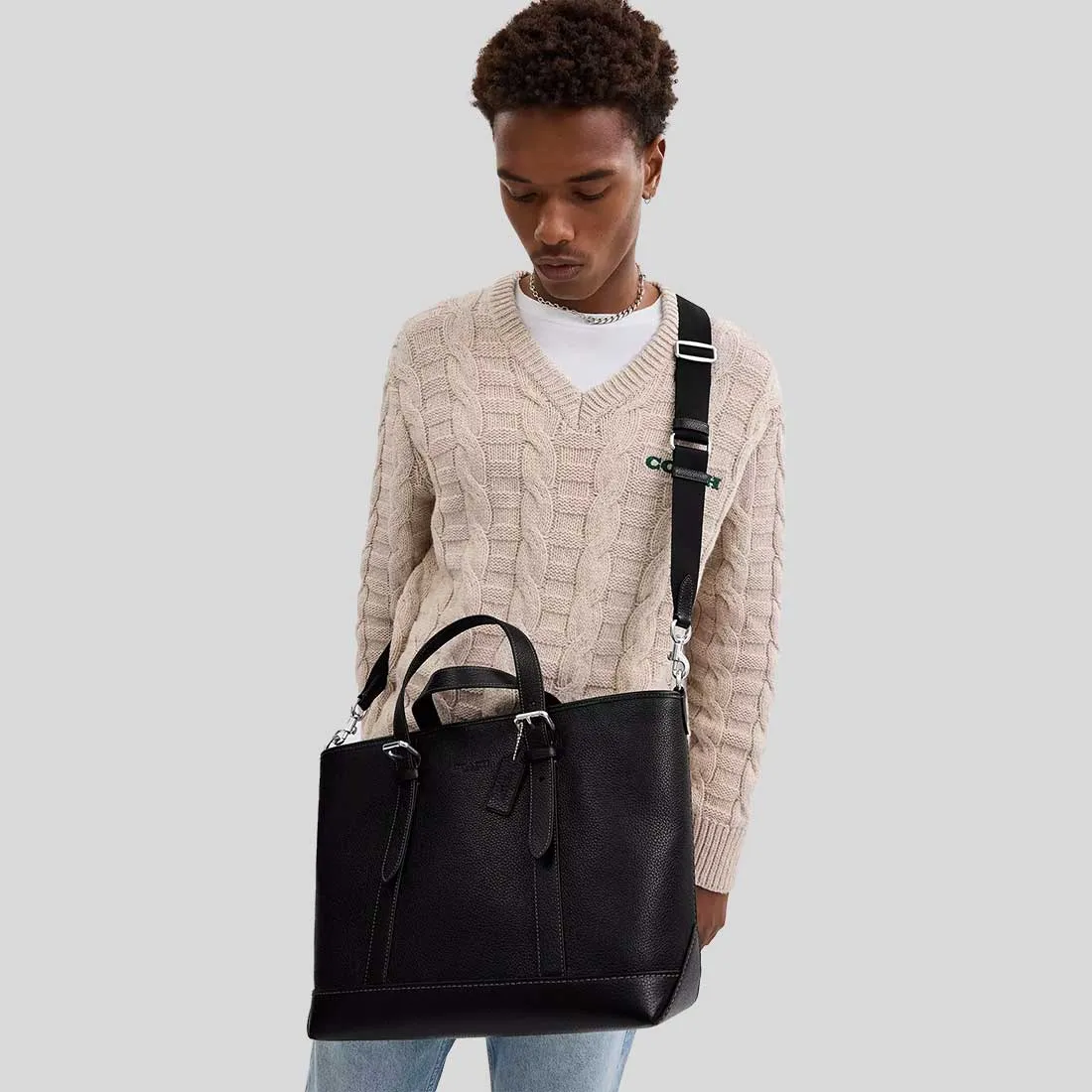 coach Handbags COACH Warner Tote Bag Black CW213