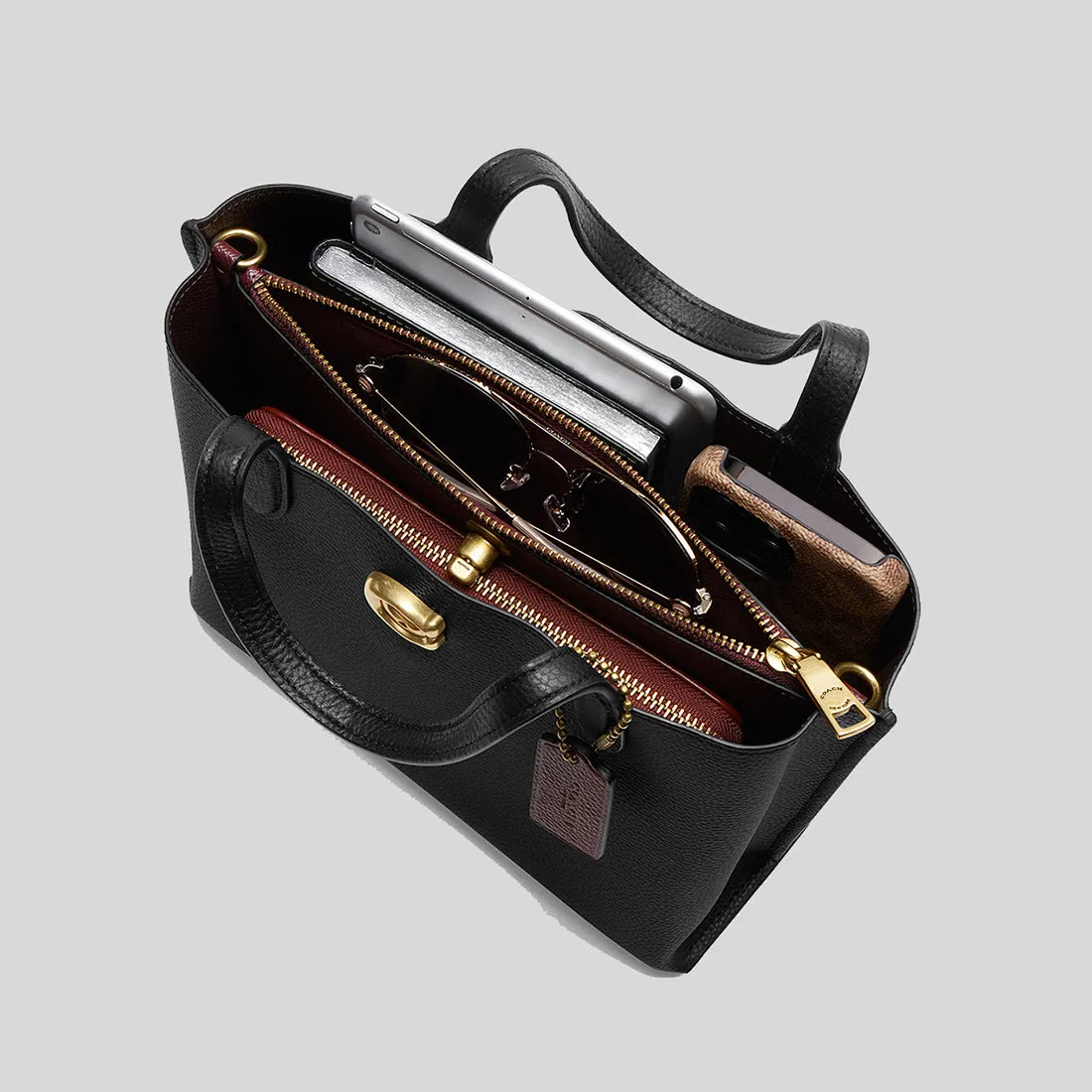 coach Handbags COACH Willow Tote 24 Black C8869