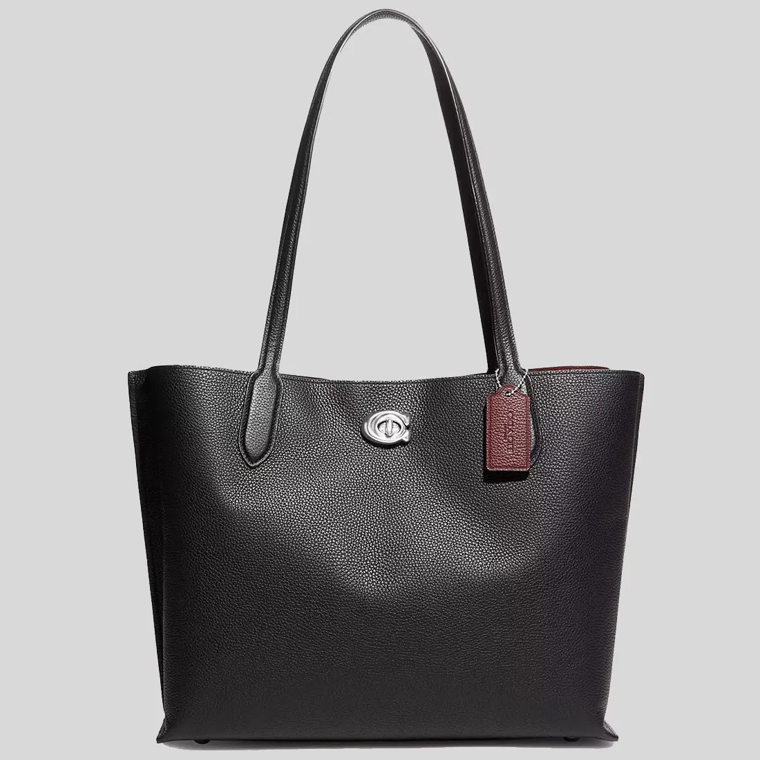 coach Handbags COACH Willow Tote Bag Silver/Black C0689
