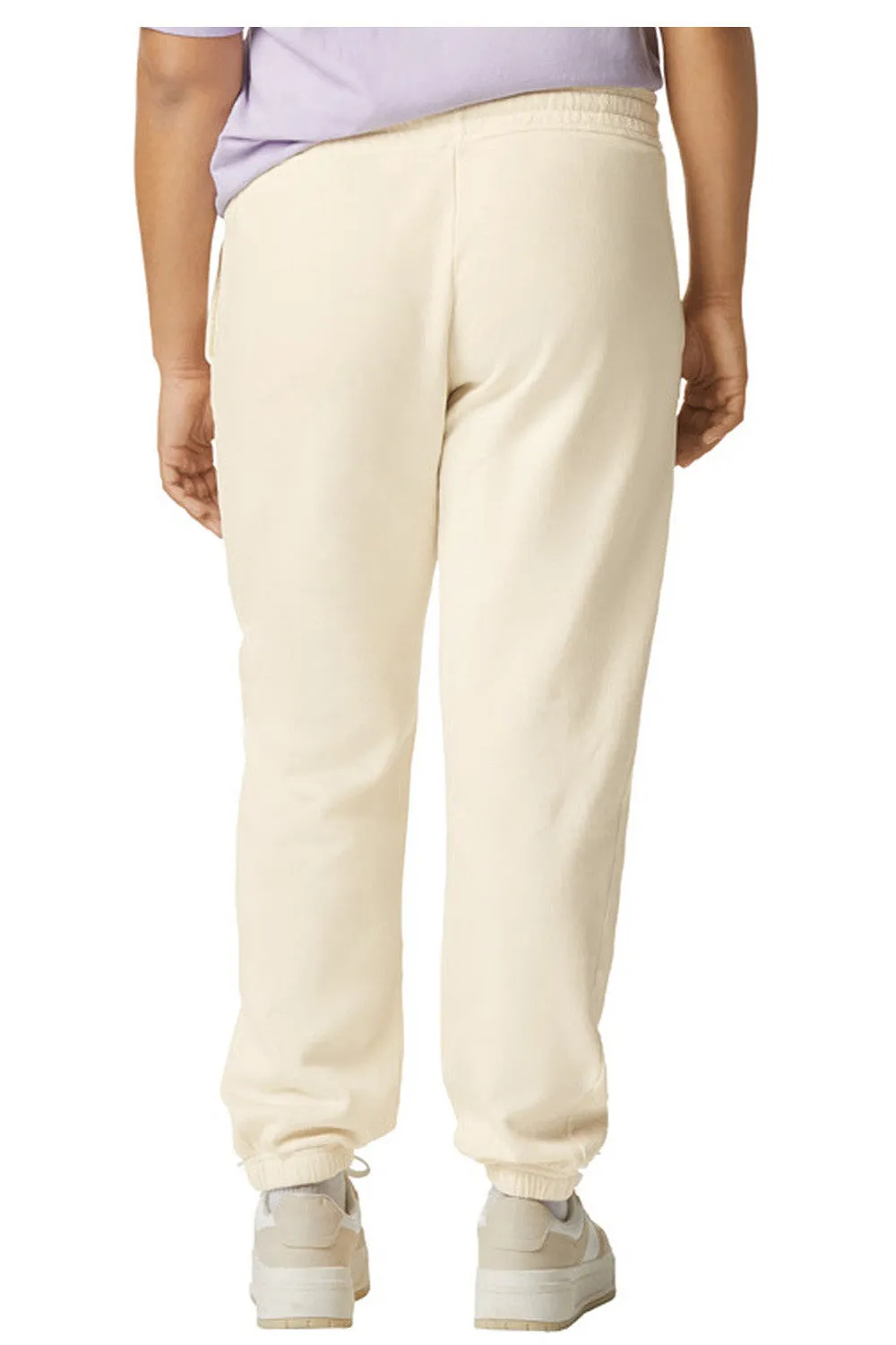 Comfort Colors Mens Garment Dyed Fleece Sweatpants w/ Pockets - Ivory