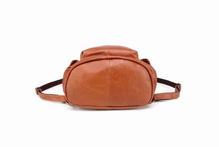 Cool Brown Black Leather Men's Backpack College Backpack 13inch Laptop Backpack For Men