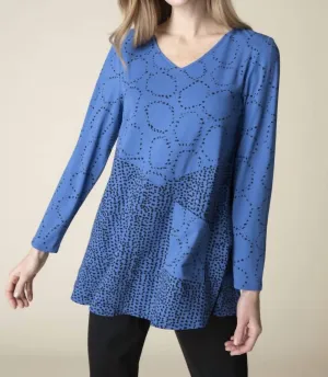 Core Travel Mid-Town Seamed Tunic In Cobalt