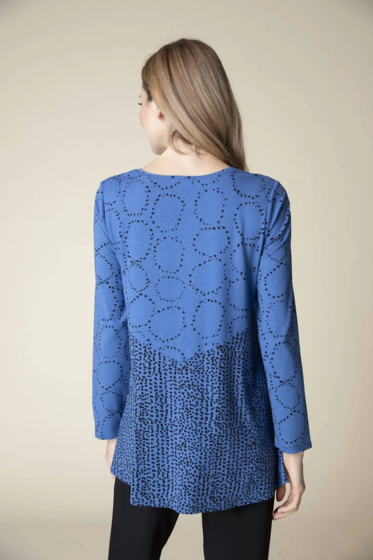 Core Travel Mid-Town Seamed Tunic In Cobalt
