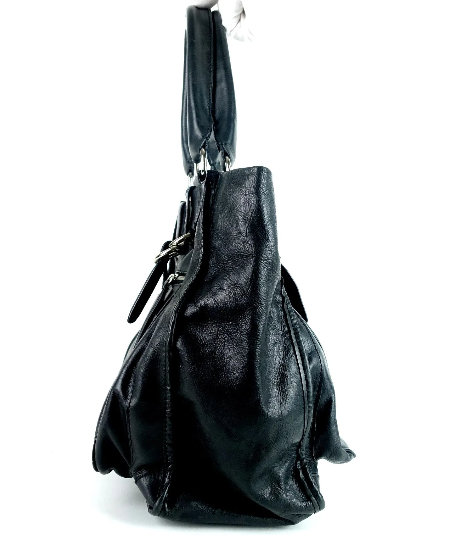 Crushed Leather Large Shoulder Bag Bags_Chloé