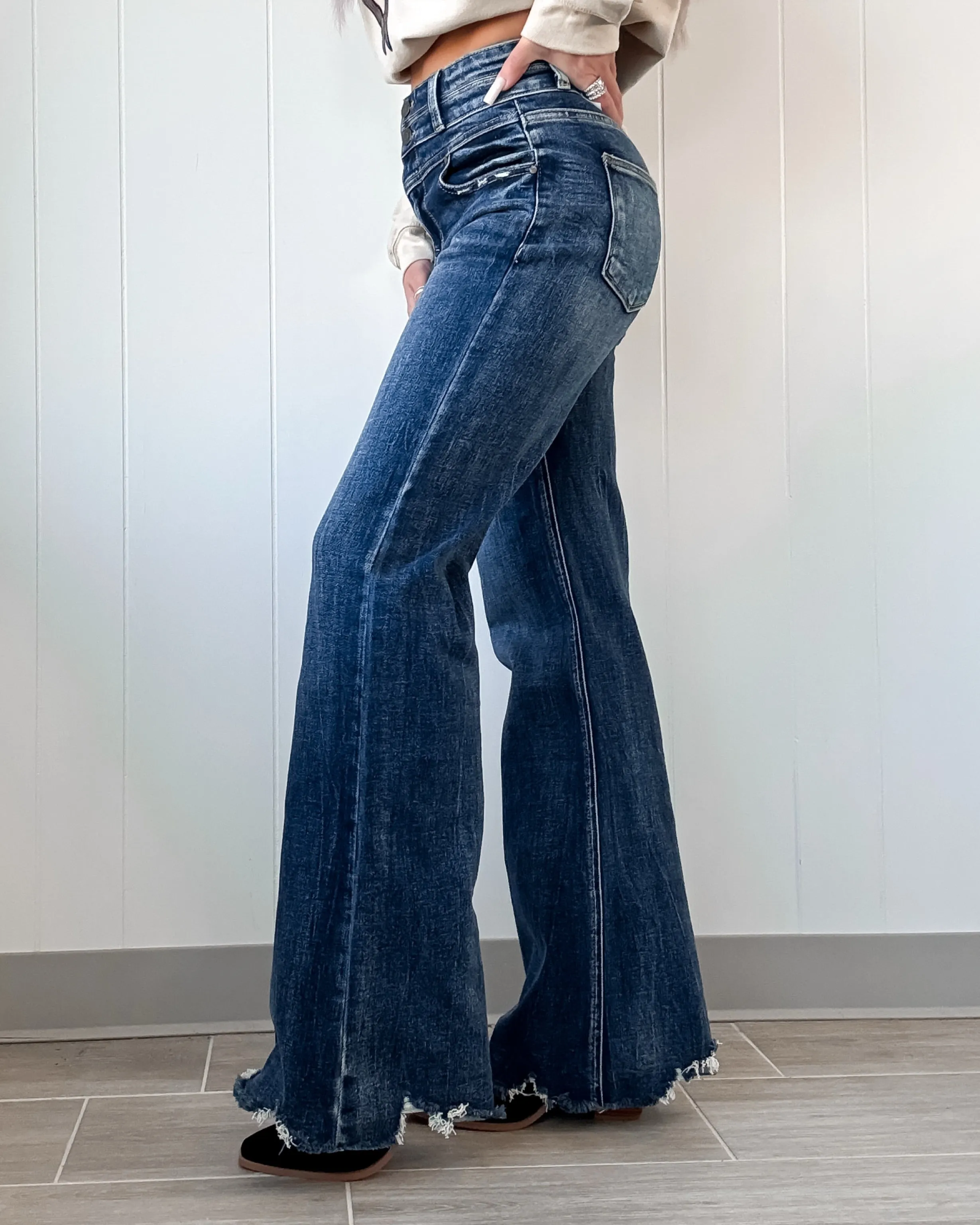 Dakota High Rise Flare Jeans - Dark Wash