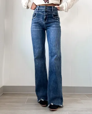 Dakota High Rise Flare Jeans - Dark Wash