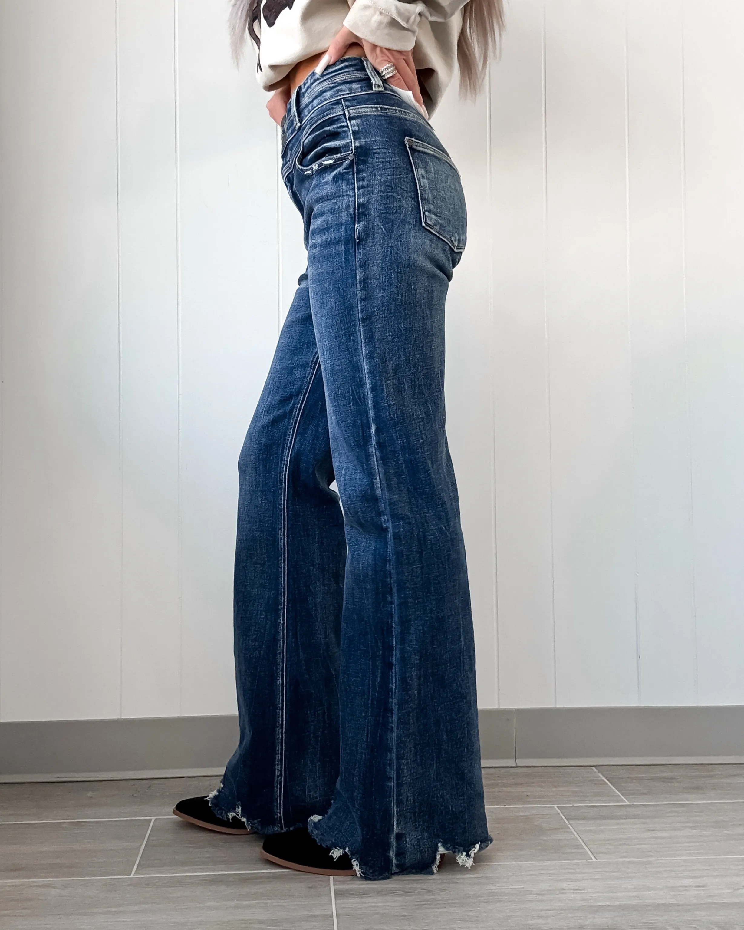 Dakota High Rise Flare Jeans - Dark Wash
