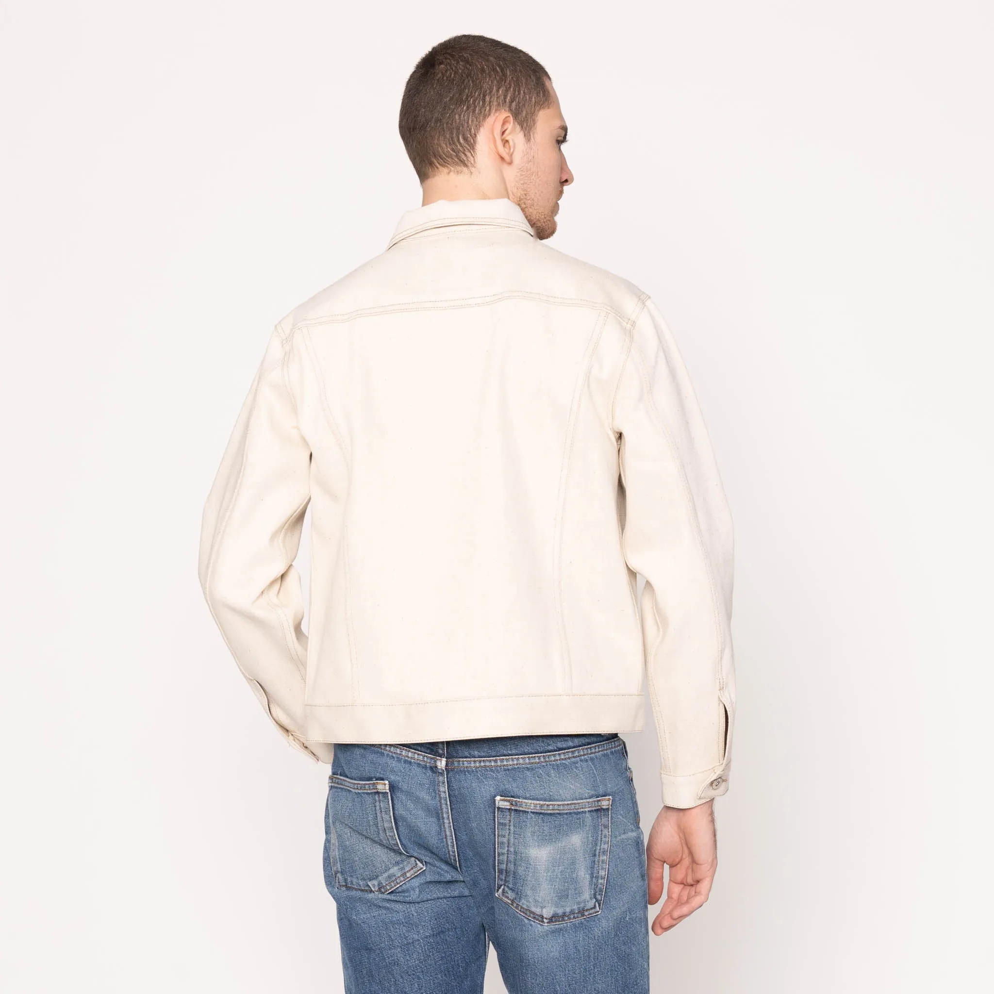 Denim Jacket - All Natural Ecru Foxfibre® Selvedge