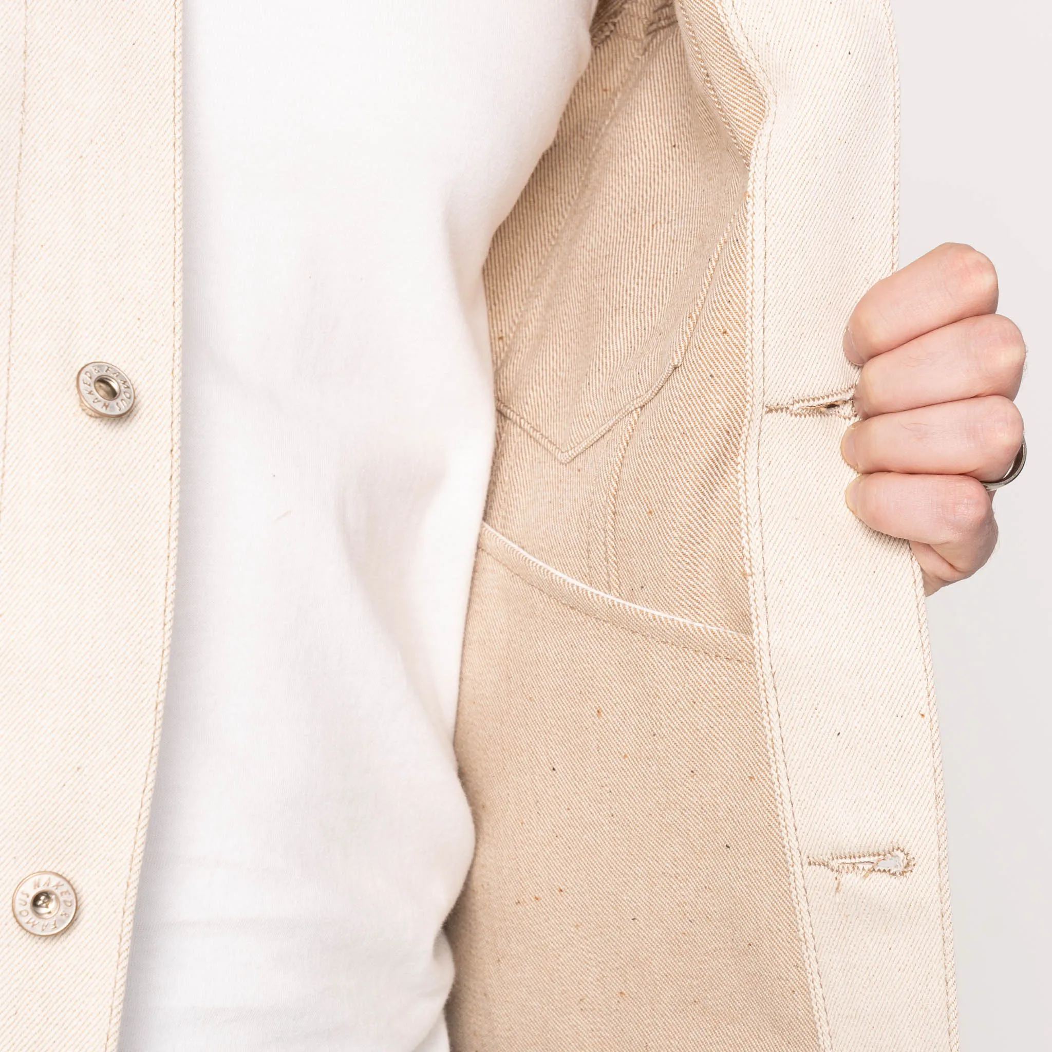 Denim Jacket - All Natural Ecru Foxfibre® Selvedge