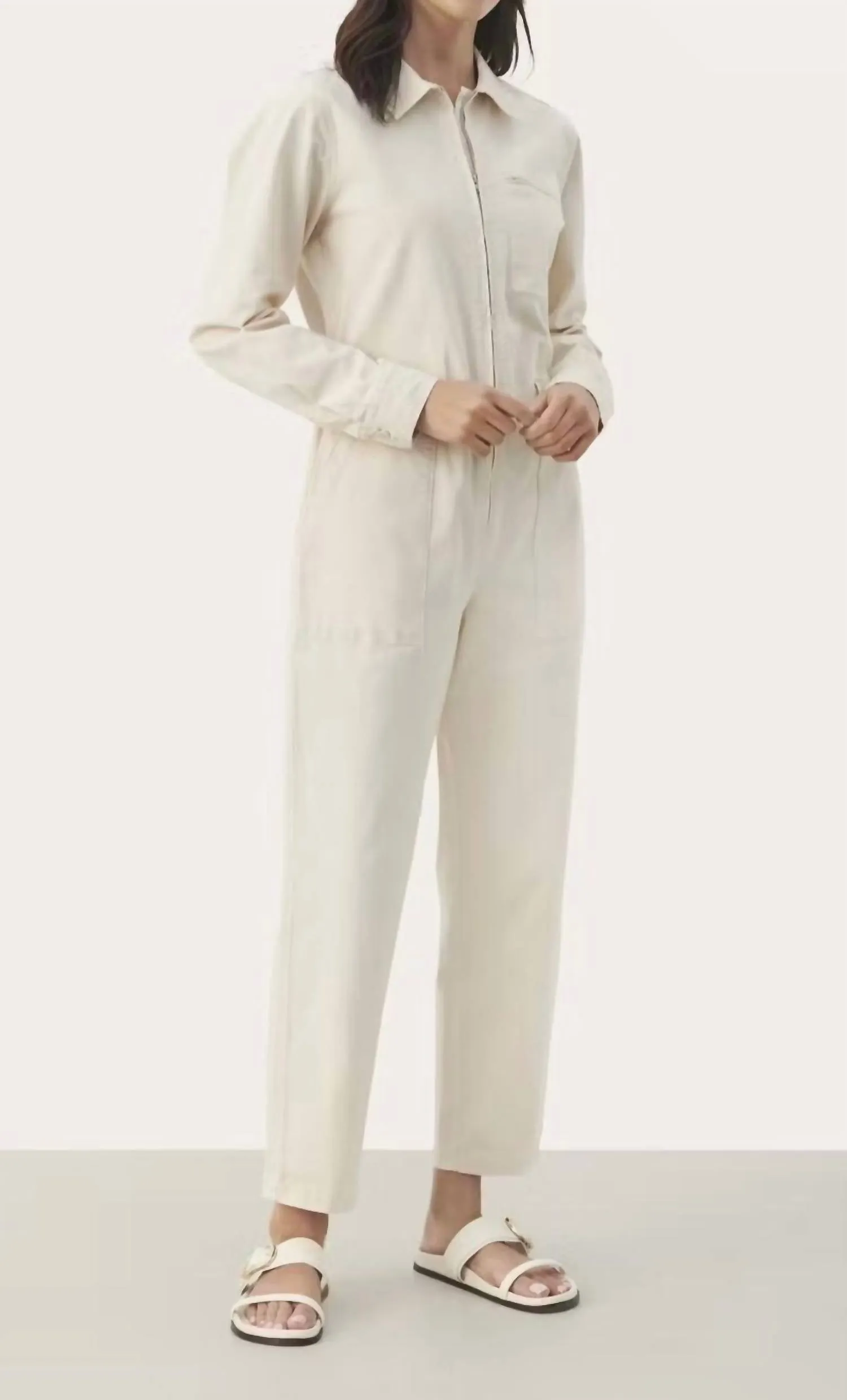 Denim Jumpsuit In French Oak