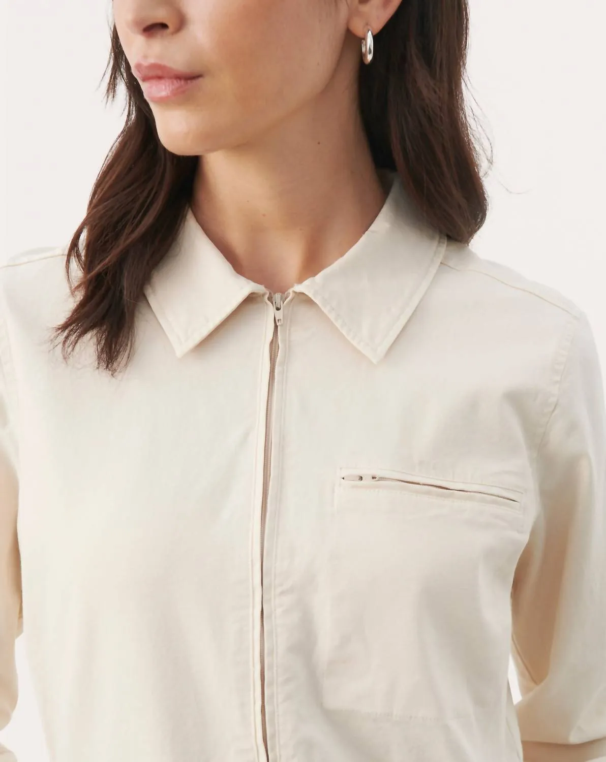 Denim Jumpsuit In French Oak