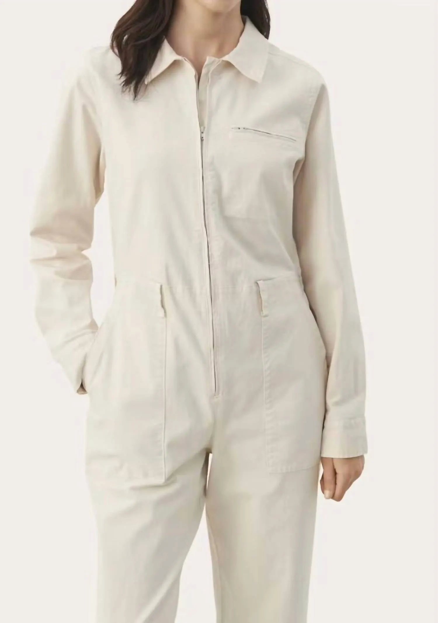 Denim Jumpsuit In French Oak