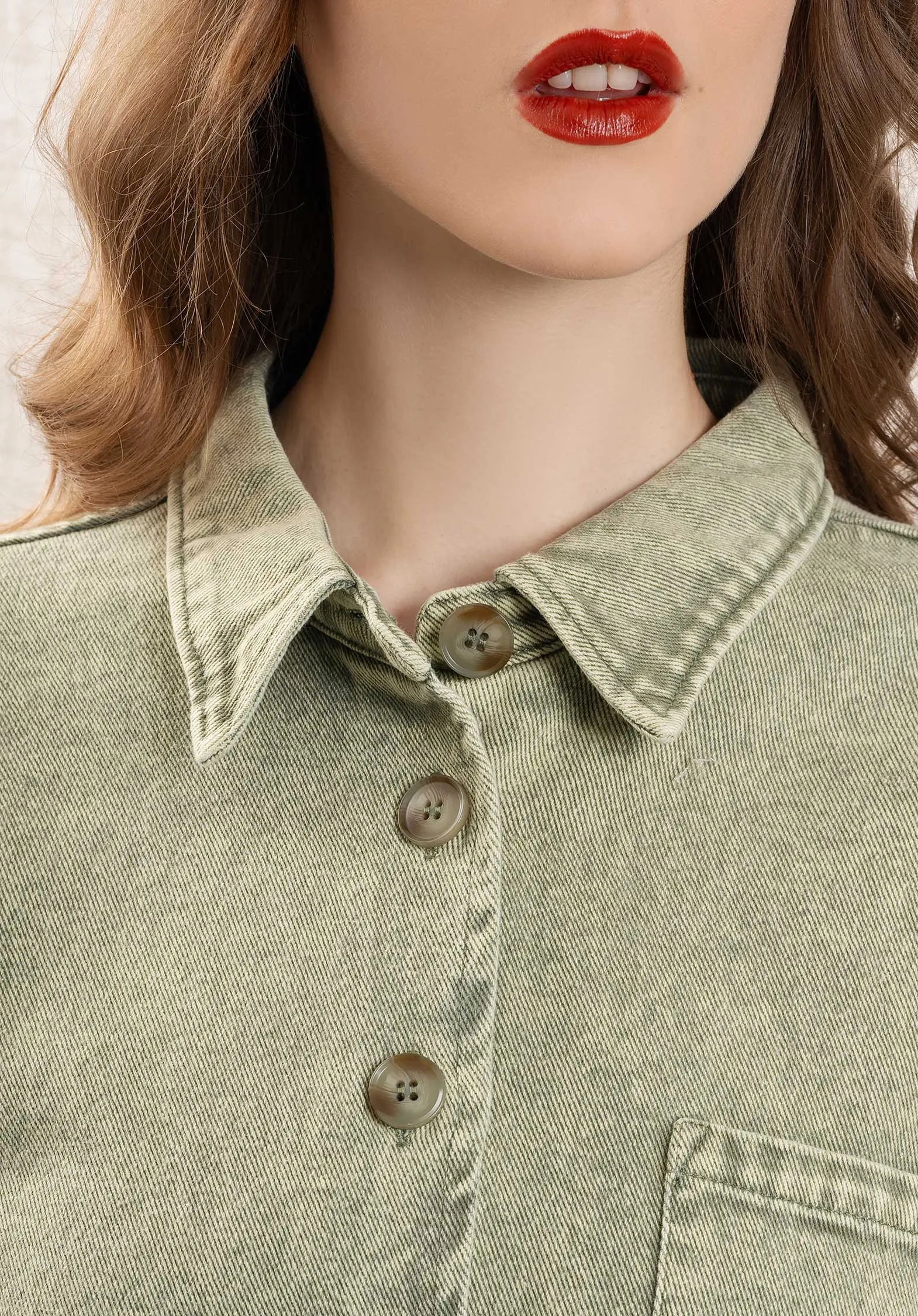Denim Shirt Sc157 Vert