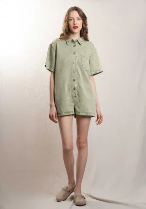 Denim Shirt Sc157 Vert