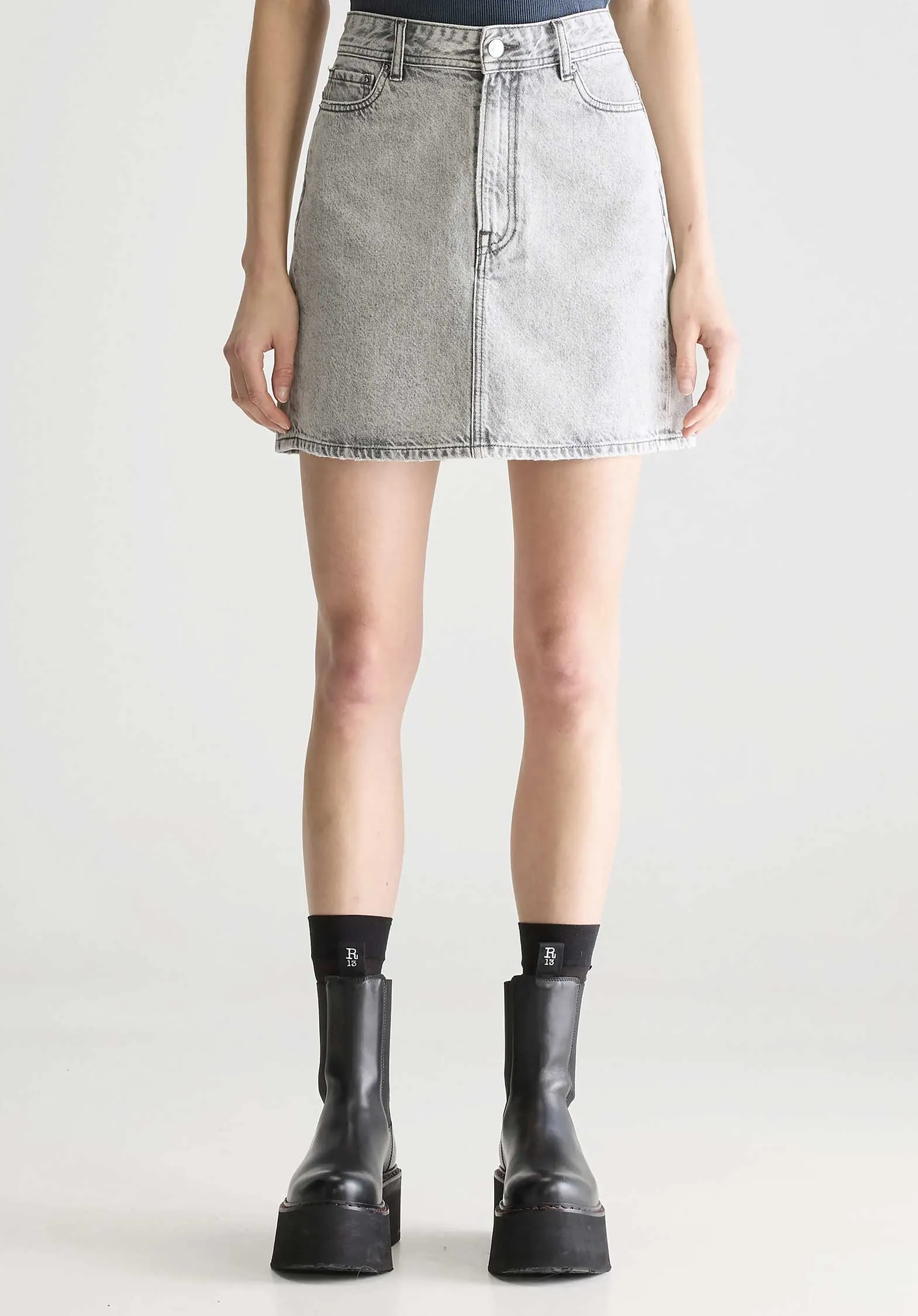 Denim Skirt Bw251263 Pipa51 D0521 Used-Grey