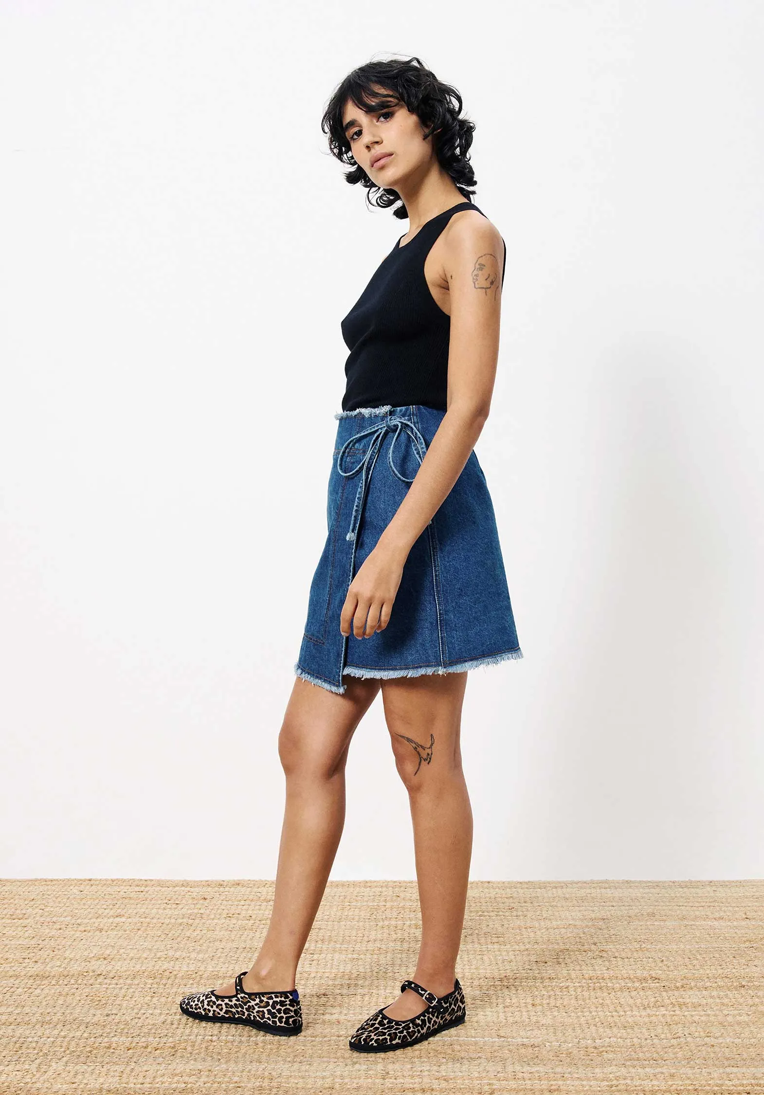 Denim Skirt Chc-25044 Nise Bleu-Jean
