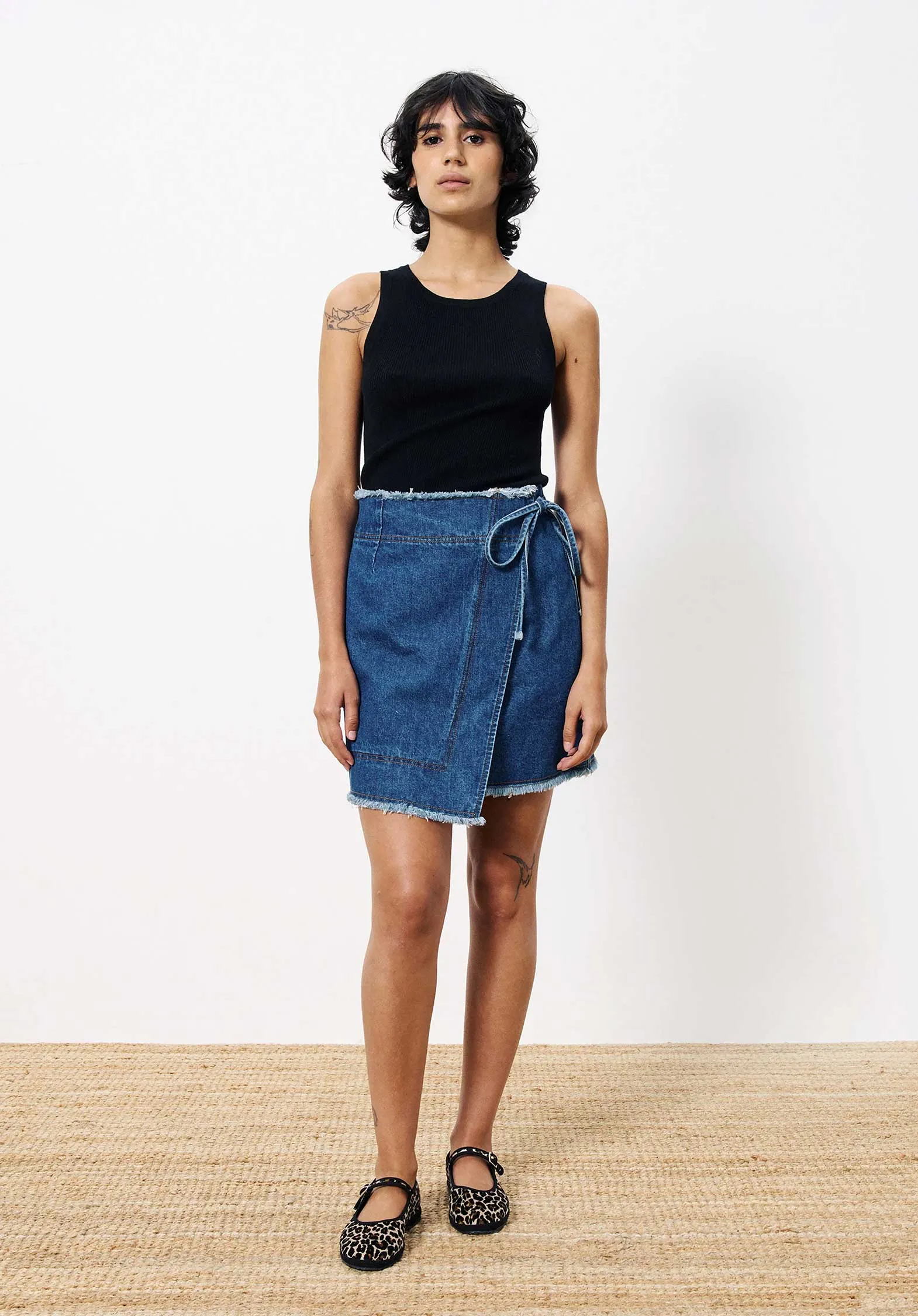 Denim Skirt Chc-25044 Nise Bleu-Jean