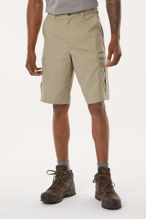 Dickies Mens Premium Moisture Wicking Industrial Cargo Shorts w/ Pockets - Desert Sand