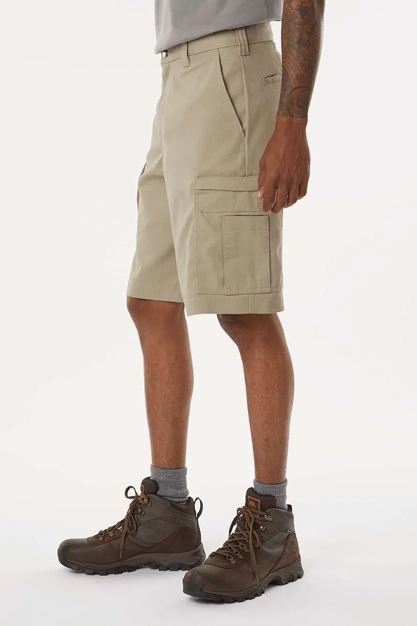 Dickies Mens Premium Moisture Wicking Industrial Cargo Shorts w/ Pockets - Desert Sand