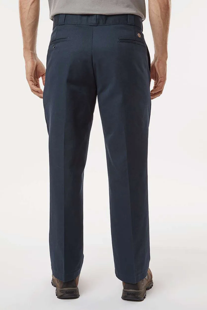 Dickies Mens Stain Resistant Work Pants w/ Pockets - Dark Navy Blue