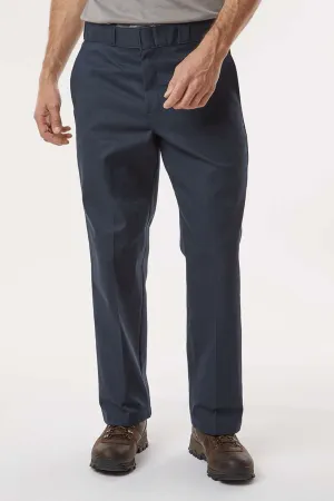 Dickies Mens Stain Resistant Work Pants w/ Pockets - Dark Navy Blue