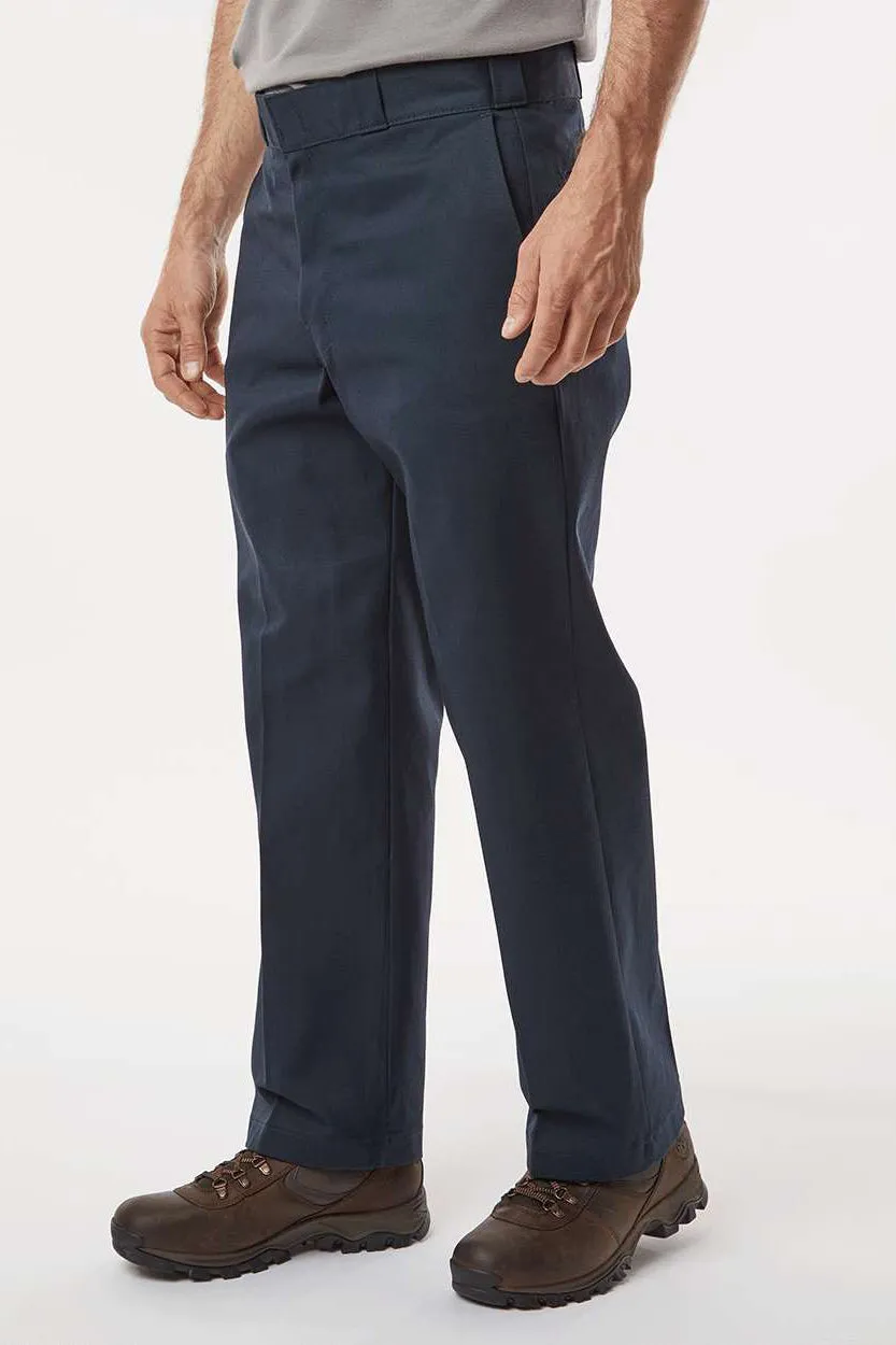 Dickies Mens Stain Resistant Work Pants w/ Pockets - Dark Navy Blue