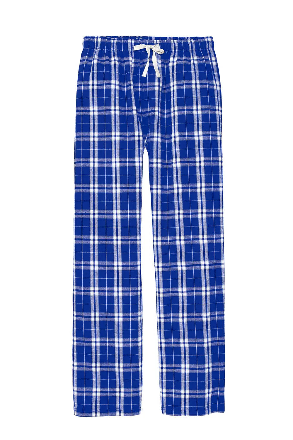 District Mens Flannel Plaid Lounge Pants - Deep Royal Blue