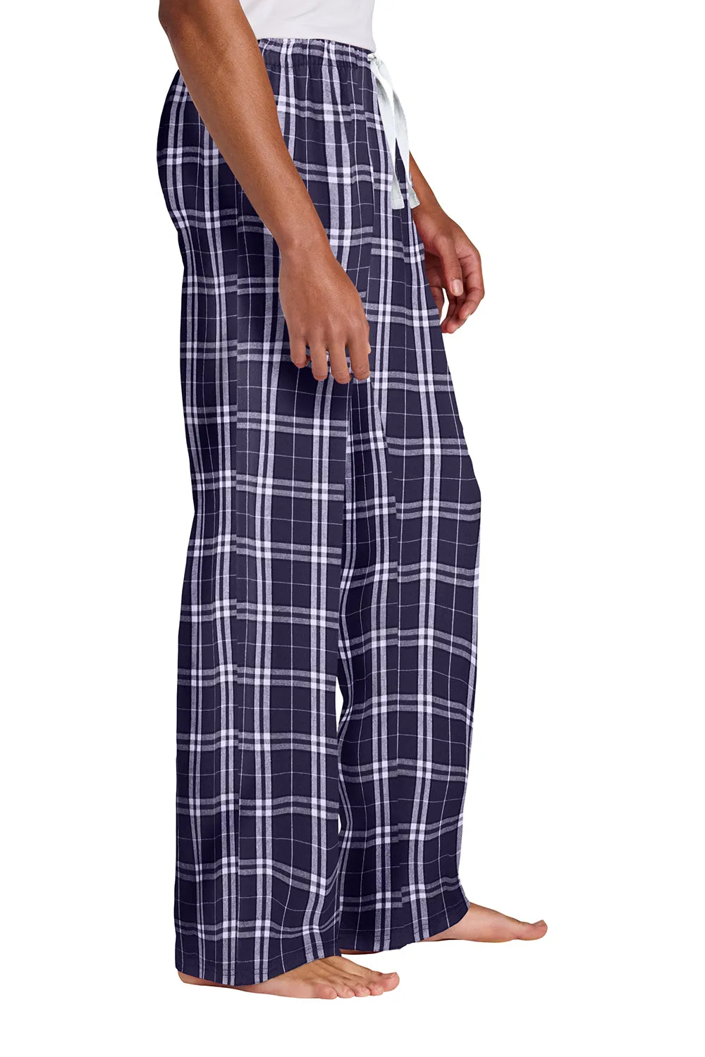 District Mens Flannel Plaid Lounge Pants - Purple/White
