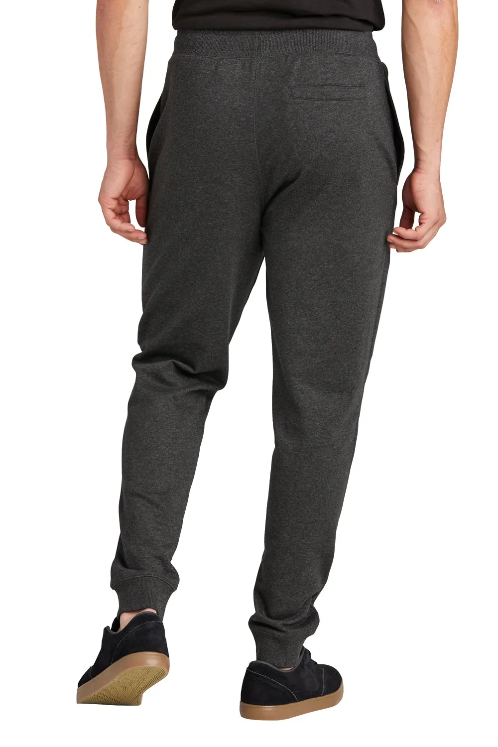 District Mens Re-Fleece Jogger Sweatpants w/ Pockets - Heather Charcoal Grey