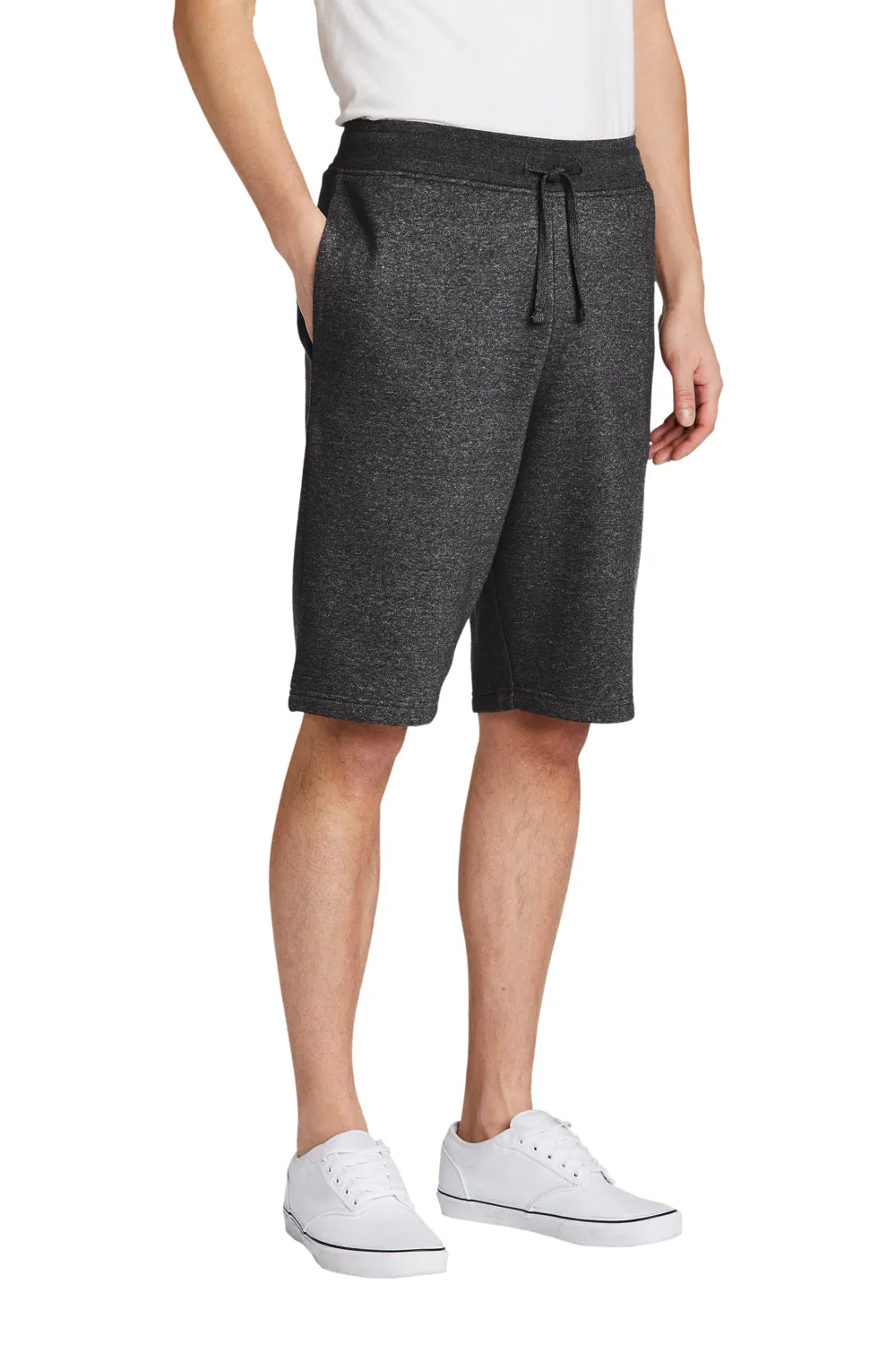 District Mens V.I.T. Fleece Shorts w/ Pockets - Heather Charcoal Grey
