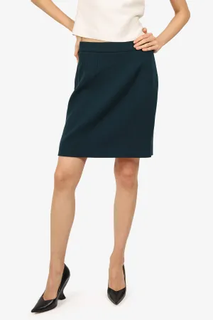 Dolce & Gabbana Green Wool High Waisted Mini Skirt Size 42