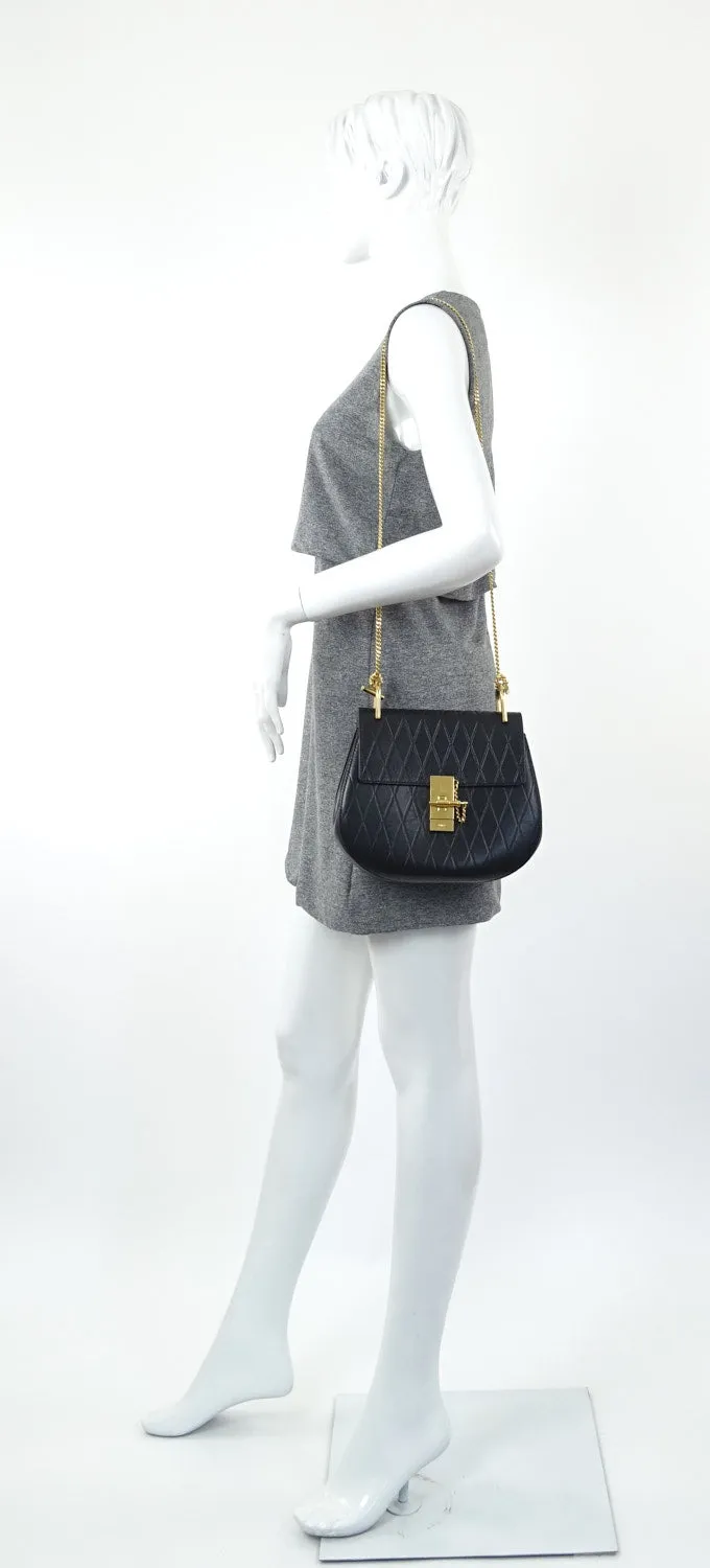 Drew Embossed Calfskin Leather Small Shoulder Bag Bags_Chloé