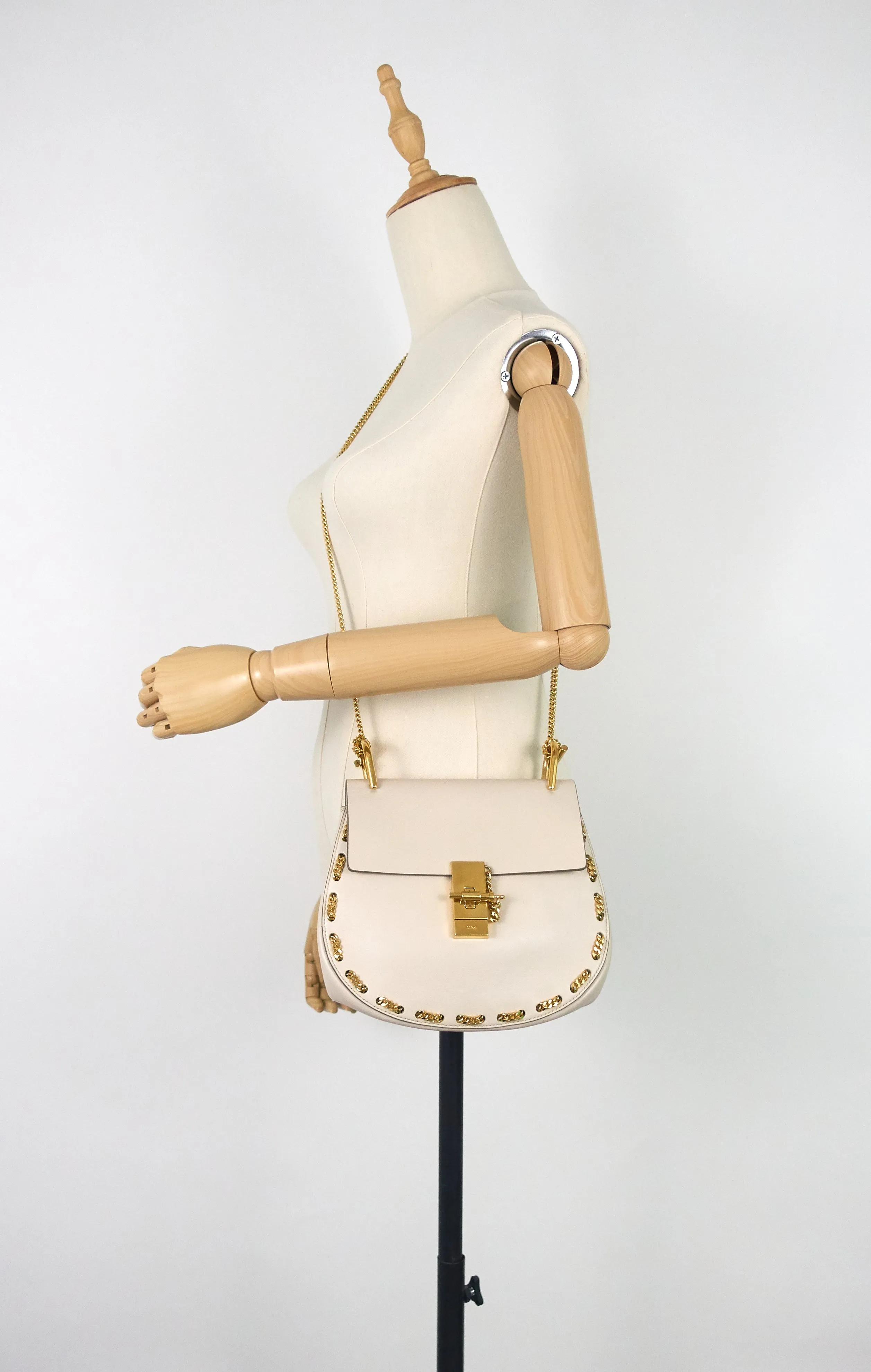 Drew Small Embellished Calfskin Leather Bag Bags_Chloé