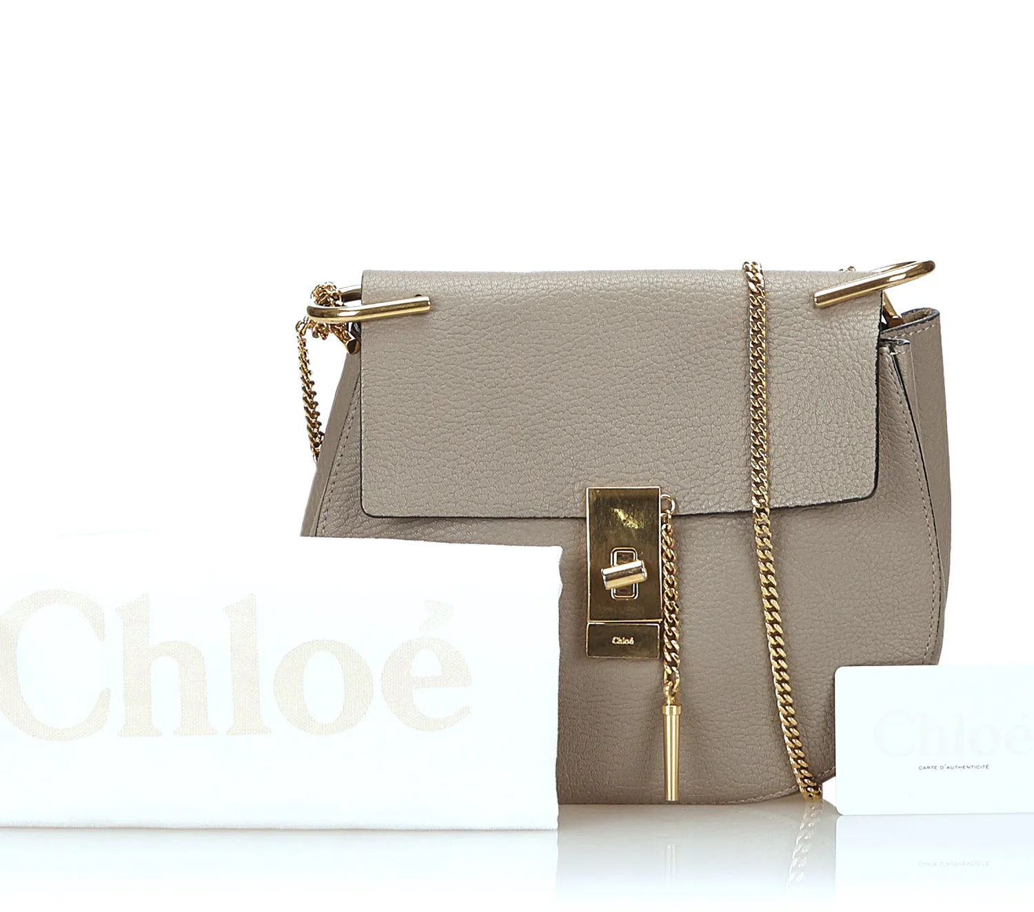 Drew Textured Lambskin Leather Shoulder Bag Bags_Chloé