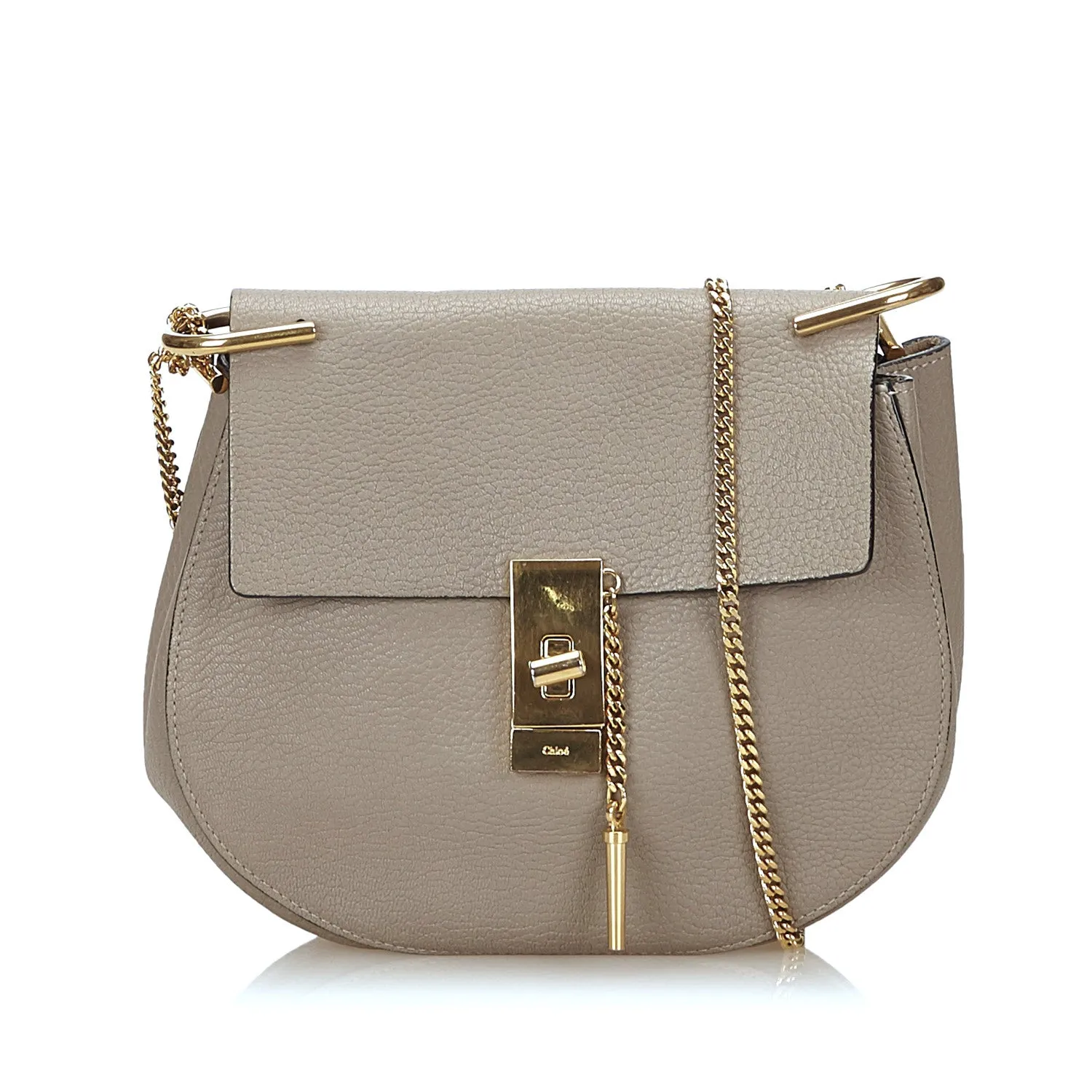 Drew Textured Lambskin Leather Shoulder Bag Bags_Chloé