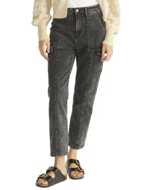 Driftwood Jeans Royce Acid Wash Black Straight Leg Jean