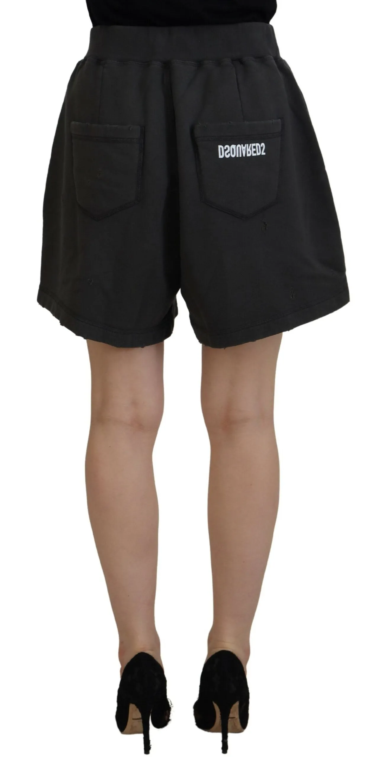 Dsqua²  Cotton Mid Waist Tatte Tape Women's Shorts