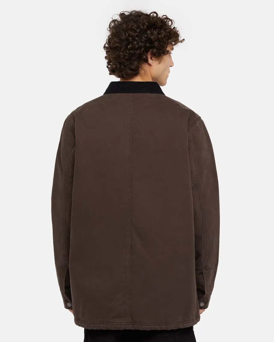 Duck Canvas Chore Jacket in Dark Brown