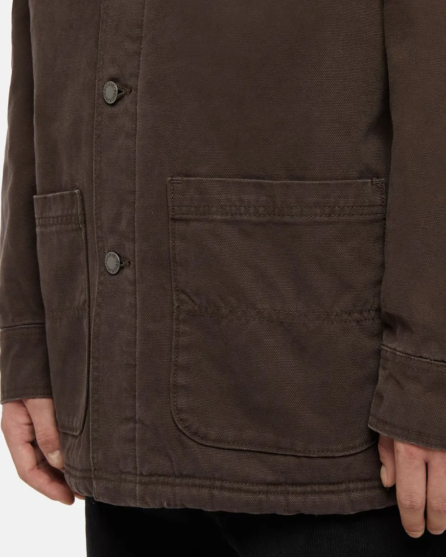 Duck Canvas Chore Jacket in Dark Brown