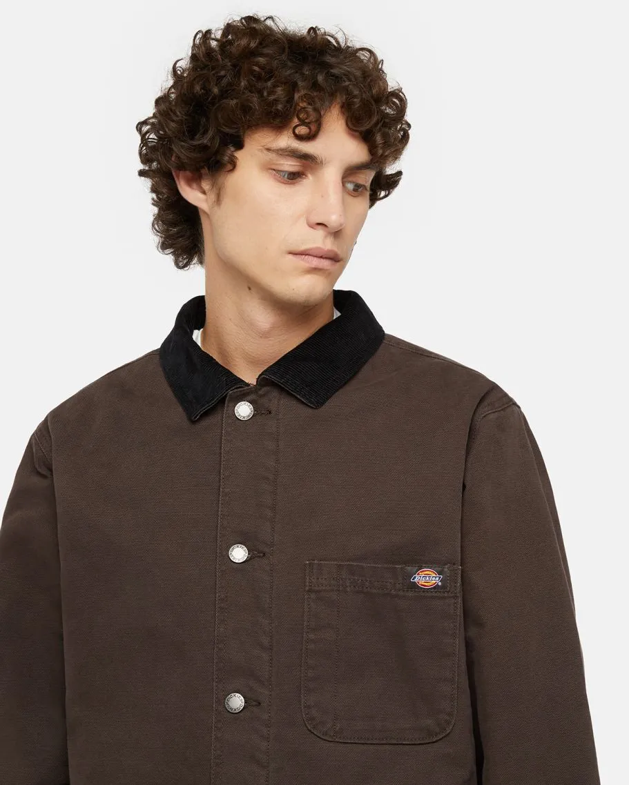 Duck Canvas Chore Jacket in Dark Brown